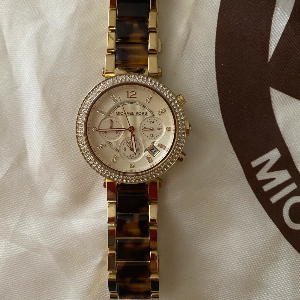 Michael Kors Parker Tortoiseshell Dial Watch